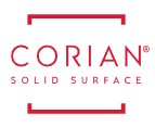 Corian logo representing premium solid surface materials.